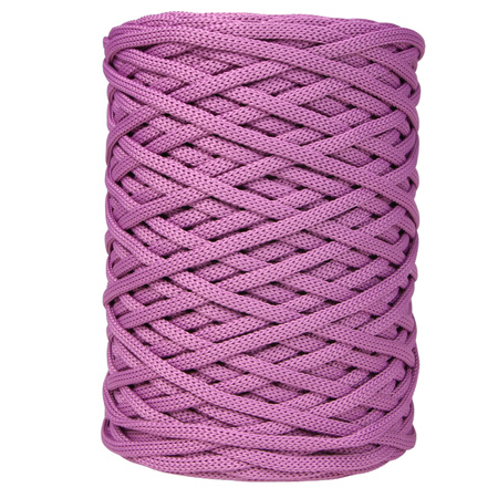 Sznurek poliestrowy płaski 5 mm bez rdzenia – do torebek i makramy, Fioletowy Jagodowy | Rose Beryl | Mia Mote™ ByBag