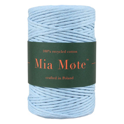 Mia Mote™ Classic Line Sznurek bawełniany skręcany do makramy 3mm atlantis crystal