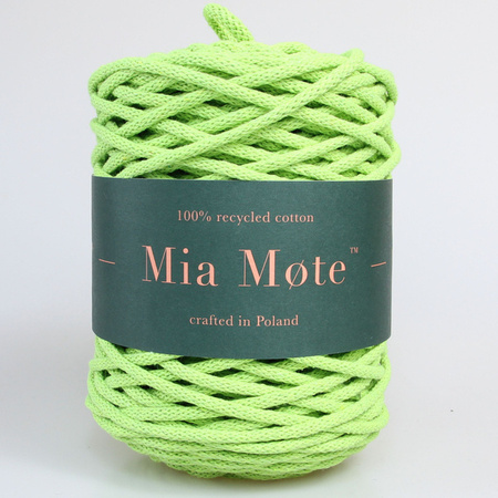 Mia Mote™ Lush Line Sznurek bawełniany pleciony do makramy 5mm lime  quartz