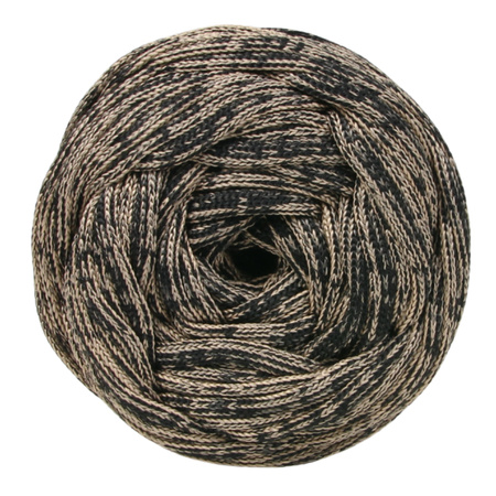 Mia Mote™ ByBag Line Sznurek Poliestrowy płaski bez rdzenia czarny z beżową nitką 5mm