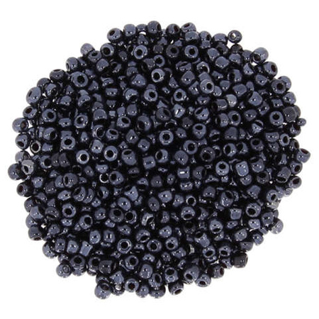 Koraliki paciorki szklane drobne seed beads do beadingu sutaszu 2mm czarny 