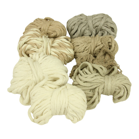 Outlet / Sznurek Bawełniany Skręcany / do Makramy / Classic Eco Line / mix / 2/3/5 mm / 200g [607]