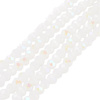 Koraliki Fasetowane Kryształki Szklane Rondelle Biały AB  2.7x1.5mm