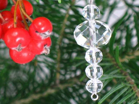 Kryształki Sople Szklane Crystal 40mm