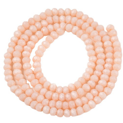 Koraliki Fasetowane Kryształki Szklane Rondelle Łososiowy 3.8x3mm