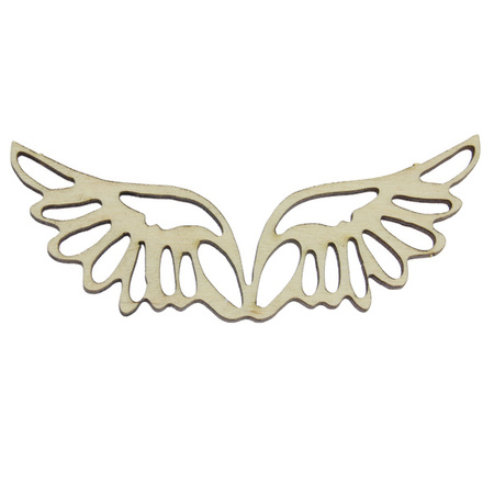 Drewniane scrapki skrzydła skrzydełka ażurowe do dekoracji aniołków 10cm