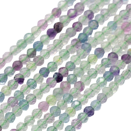 Fluoryt naturalny - kamień klarowności, harmonii i koncentracji - kula fasetowana 2mm