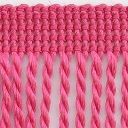 Frędzle skręcane Taśma dekoracyjna z frędzlami malinowy 60mm