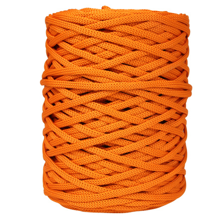 Sznurek poliestrowy płaski 3 mm bez rdzenia – do torebek i makramy, Pomarańczowy| Karneol | Mia Mote™ ByBag