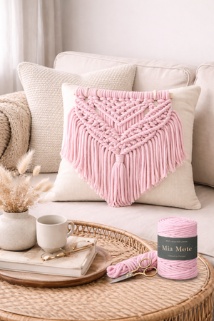 Mia Mote™ Classic Line Sznurek bawełniany skręcany do makramy 3mm morganite