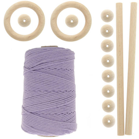 Zestaw do makramy dla początkujących 3mm z akcesoriami