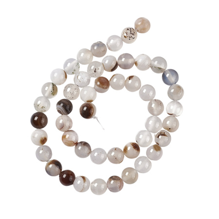 Agat Naturalny Dendrytowy - kamień spokoju i natury - kula 8mm