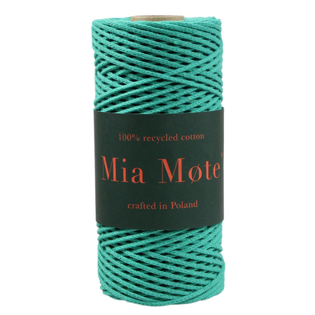 Mia Mote™ Petit Line Sznurek pleciony bawełniany 2mm Malachite Green