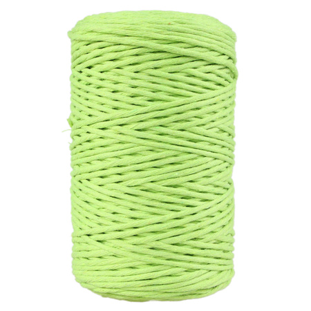 Mia Mote™ Classic Line Sznurek bawełniany skręcany do makramy 2mm lime quartz