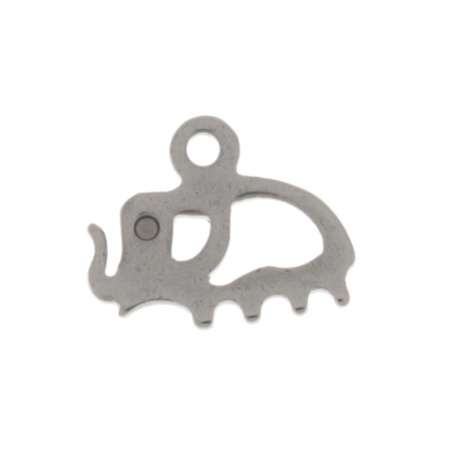 Zawieszka Stal Chirurgiczna Słoń 11x9x1mm