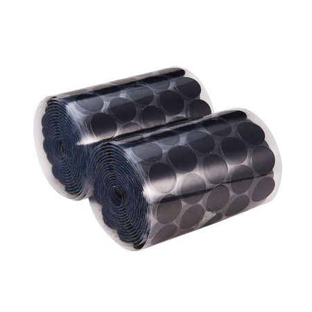 Rzep samoprzylepny okrągły na rolce czarny 15mm