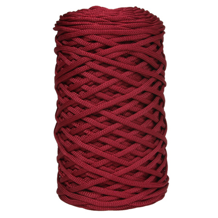Mia Mote™ ByBag Line Sznurek Poliestrowy matowy płaski bez rdzenia bordowy 3mm