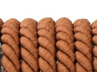 Sznur sznurek ozdobny skręcany rudy 7mm