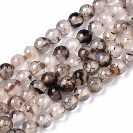 Agat Smoczy Pearly Kamień Jubilerski gładki kula 4mm 