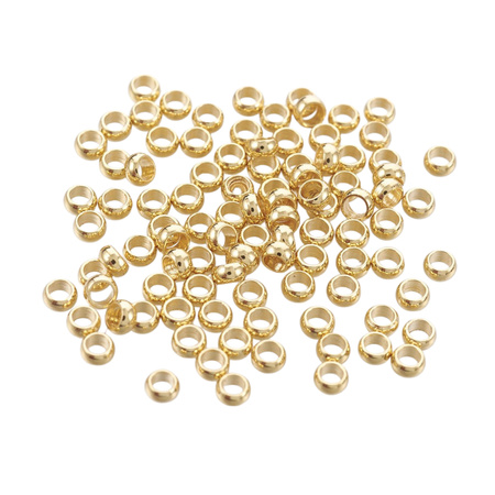 Stopery Kuleczki Zaciskowe Stal Chirurgiczna 316 złote 18K 1.9mm