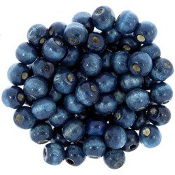 Koraliki Drewniane Naturalne Malowane Kula 10mm