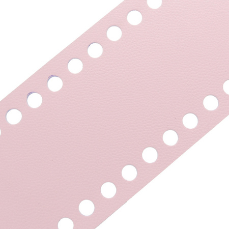 Dno do torebki baza spód makramy różowy 30.4x10cm otwory 10mm - skóra naturalna
