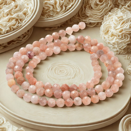 Kamień księżycowy moonstone - kamień intuicji, kobiecości i harmonii - kula fasetowana 3 mm