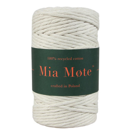 Mia Mote™ Classic Line Sznurek bawełniany skręcany do makramy 5mm ivory