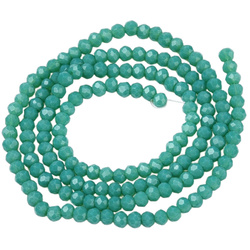 Koraliki Fasetowane Kryształki Szklane Rondelle Malachitowy 2.7x1.5mm