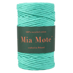 Mia Mote™ Classic Line Sznurek bawełniany skręcany do makramy 2mm Malachite Green