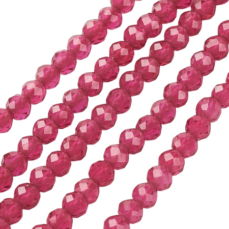 Naturalny Kwarc rubinowy - kamień miłości, pasji i harmonii - kula fasetowana 2mm