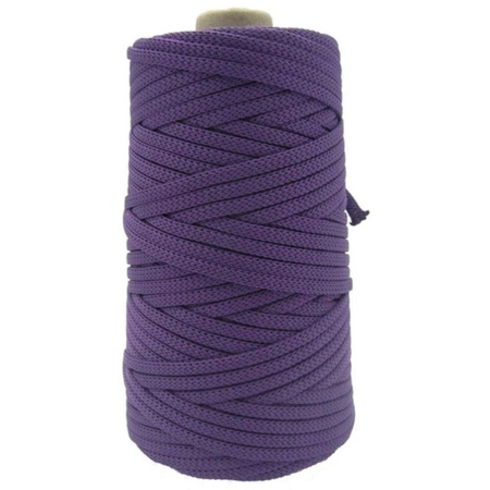 Mia Mote™ ByBag Line Sznurek Poliestrowy matowy płaski bez rdzenia fioletowy ciemy 5mm