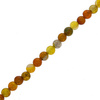 Agat Ognisty Crackle Olive Kamień Jubilerski gładki kula 6mm 