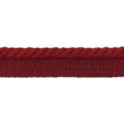 Sznur bawełniany z taśmą do wszycia wypustka bordo jasny 6mm