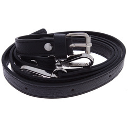 Skórzany Pasek eko skóra Ucha do torebki czarny srebrny 120cm