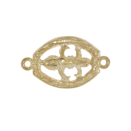 Łącznik przekładka do bransoletek naszyjnika z cyrkoniami harcerz różowy 33x20mm