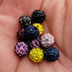 Koraliki Disco Ball do Shamballa z Kryształkami mix 10mm