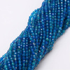 Agat Medium Blue Kamień Jubilerski Fasetowany kula 4mm 