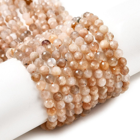 Kamień księżycowy moonstone - kamień intuicji, kobiecości i harmonii - kula fasetowana 4 mm