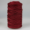 Sznurek poliestrowy płaski 5 mm bez rdzenia – do torebek i makramy, Bordowy Wino | Ruby | Mia Mote™ ByBag