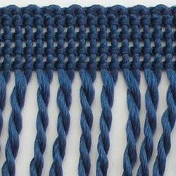 Frędzle skręcane Taśma dekoracyjna z frędzlami granatowy 60mm