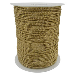 Sznurek Nylonowy Metalizowany Złoty 2mm 2PLY 250m