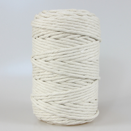 Mia Mote™ Lavish Line Sznurek bawełniany skręcany do makramy ivory 5mm