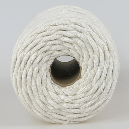 Mia Mote™ Classic Line Sznurek bawełniany skręcany do makramy 5mm ivory