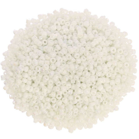 Koraliki paciorki szklane drobne seed beads do beadingu sutaszu 2mm biały 