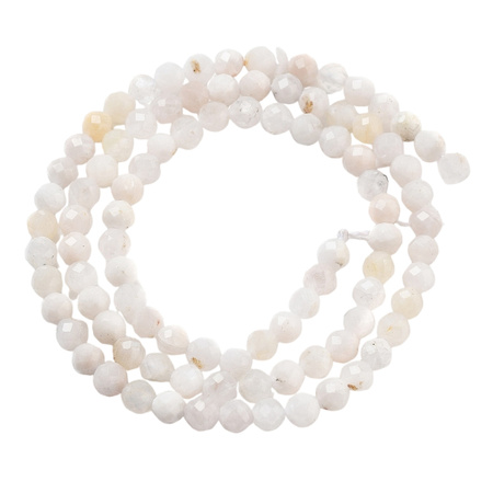 Kamień księżycowy tęczowy moonstone rainbow - kamień intuicji, kobiecości i harmonii - kula fasetowana 3.5 mm