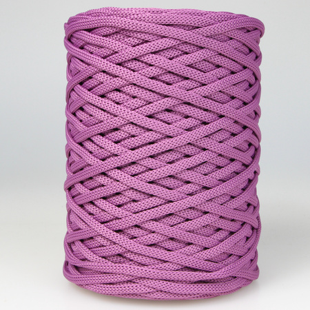 Sznurek poliestrowy płaski 5 mm bez rdzenia – do torebek i makramy, Fioletowy Jagodowy | Rose Beryl | Mia Mote™ ByBag