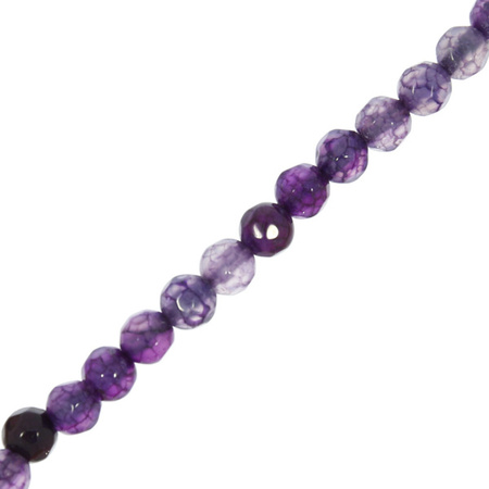 Agat Dark Slate Blue Kamień Jubilerski Fasetowany kula 4mm