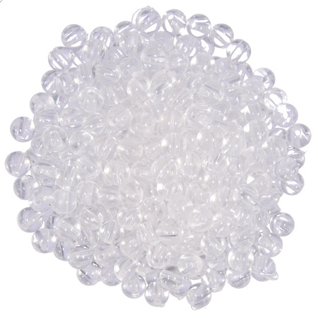Koraliki akrylowe gładkie transparentne przeźroczysty 6mm