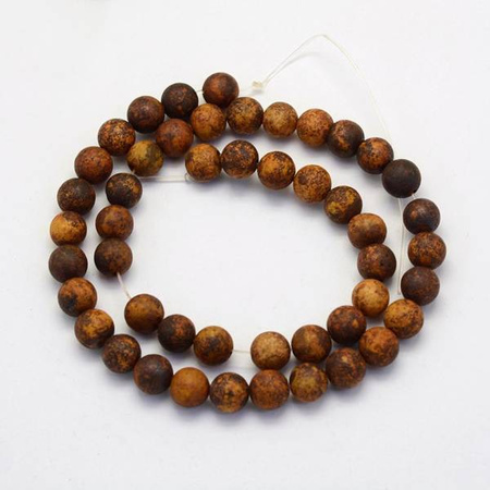 Agat Mat Rusty Kamień Jubilerski gładki kula 6mm